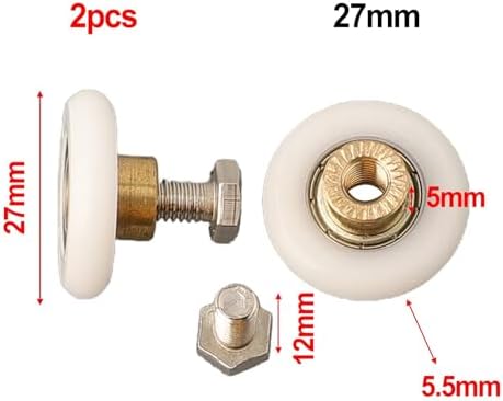High-Quality Shower Door Rollers - 27mm Diameter