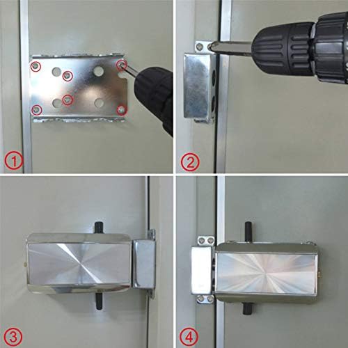 Faddare Electronic Intelligent Door Lock Kit with 4 Remote Control Silver
