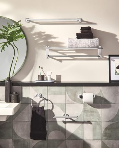 Modern Durable Chrome Toilet Paper Holder for Single Post Installation