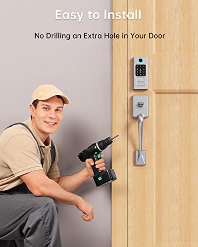 Smart Keyless Front Door Lock with Fingerprint Bluetooth Security
