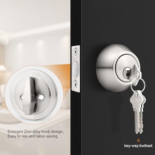 Probrico 3-Pack Satin Nickel Deadbolts