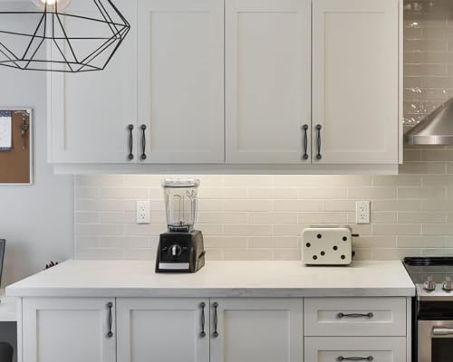 10 Pack Rustic Black Cabinet Pulls for Kitchen Drawers and Cabinets