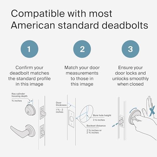Level Lock Deadbolt Ultra-Smart Smart Lock with Apple Home Key Keyless Entry