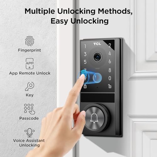 TCL D1 Max Security Video Smart Lock 2K Camera Fingerprint Entry