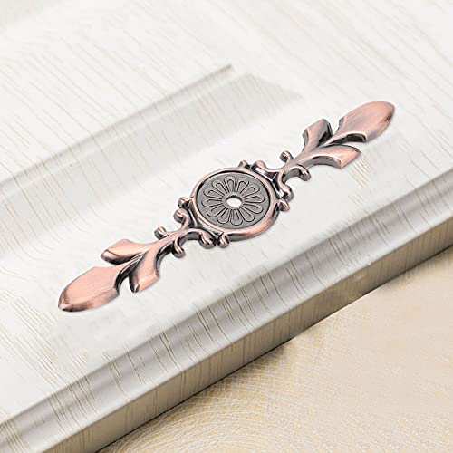 Zinc Alloy Cabinet Handle Back Plate Retro Door Hardware Reddish Bronze