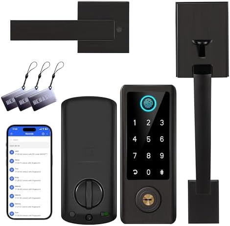 BEBASIA Fingerprint Door Lock Set Smart Entry for Your Home