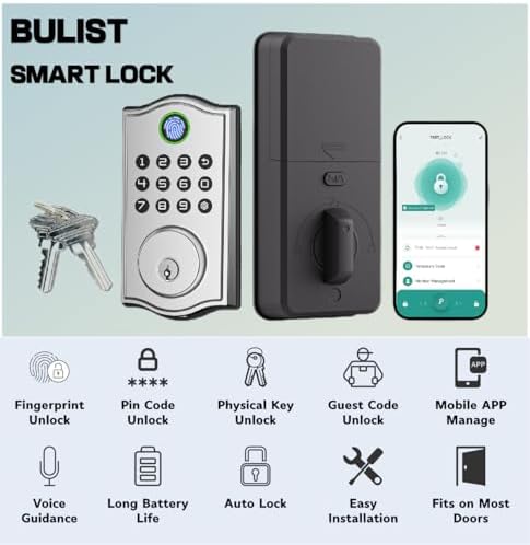 Smart Deadbolt Lock with Alexa Voice Control and Keyless Entry