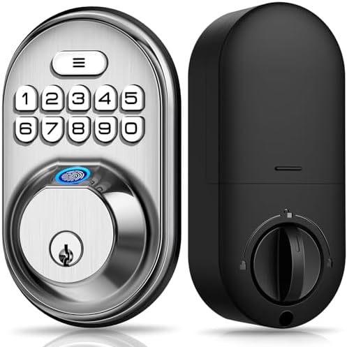 Secure fingerprint door lock with 24-hour tech keyless anti-peep