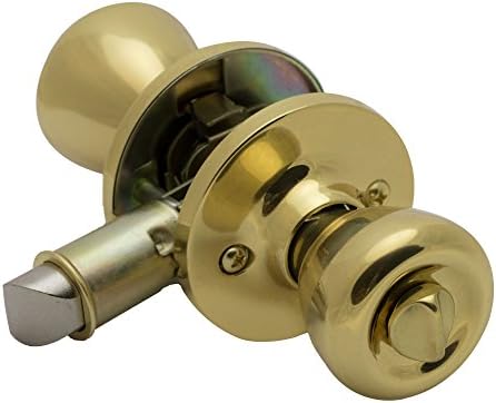 3-Piece Polished Brass Door Knobs Set