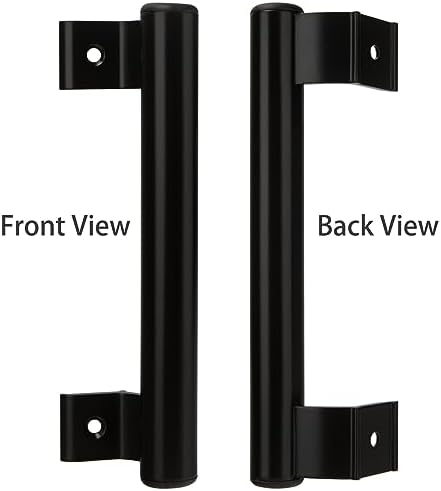 8 Inch Metal Sliding Door Pull 2 Pack Black Handle Replacement