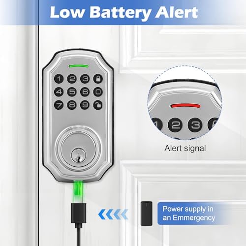 Smart Door Lock Set with Keyless Entry and Voice Prompts