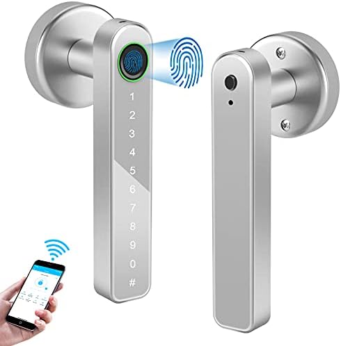 Smart Door Lock with Bluetooth Keypad Silver