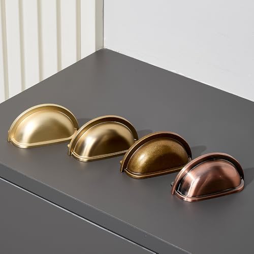 HARPOON Kitchen Cabinet Pulls - 10 Pack 3 Antique Copper