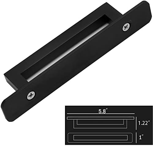 12 Pack 5 Inch Matte Black Cabinet Pulls with Base Plates