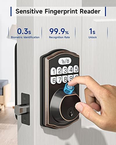 HOSOM Smart Keypad Deadbolt - Secure Convenient Front Door Entry