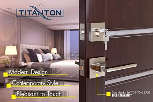 1901 Modern Deadbolt Set with SATIN Nickel Keys Adjustable Latch