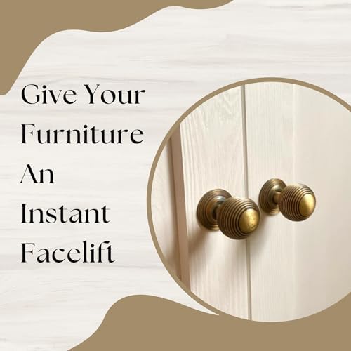 Antique Brass Beehive Knob Set for Home