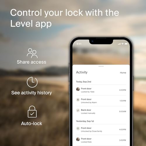 Level Lock Deadbolt Ultra-Smart Smart Lock with Apple Home Key Keyless Entry