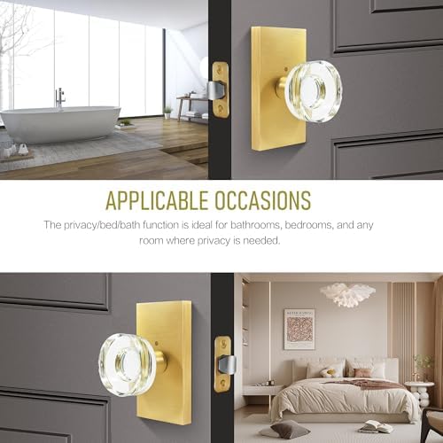 Elegant Privacy Glass Door Knobs
