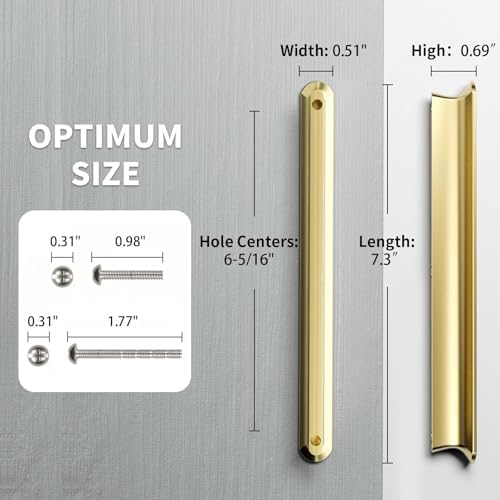 Cobbe Elite 10-Piece Luxury Brushed Gold Cabinet Pulls 6-516