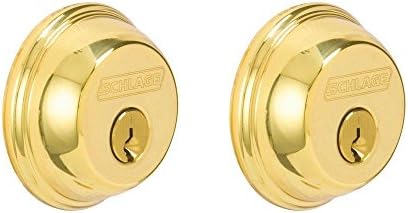 Schlagelock B62N Double Cylinder Deadbolt in Bright Brass