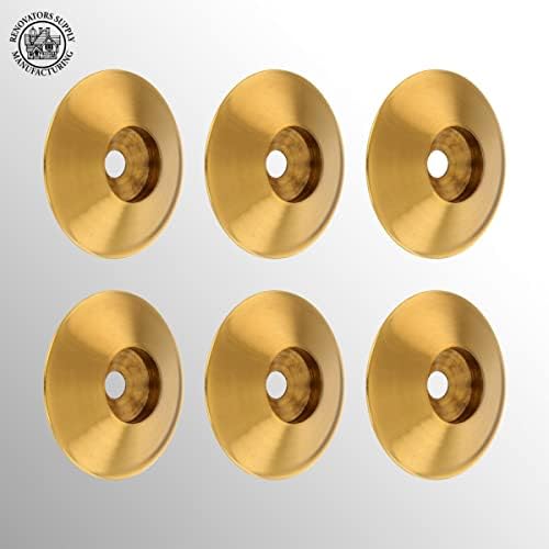 Bright Brass Door Back Plate Set 6-Piece