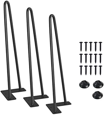 Smartstandard Mid-Century Modern Metal Hairpin Legs Set of 3