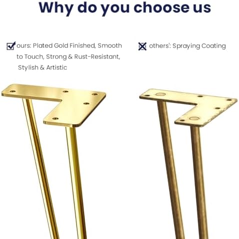 Handmade Metal Legs for Home DIY Sturdy for 300 lbs