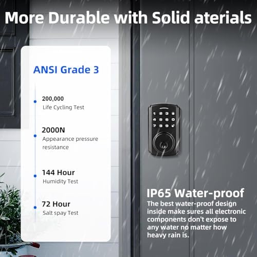 Deadbolt Smart Lock Front Door Remote Voice No Bridge Required and Secure