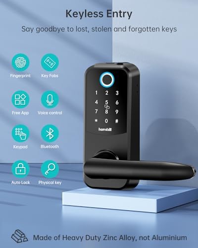 Hornbill Smart Lock with Handle - Keyless Entry for Home Security