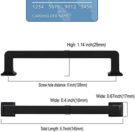10 Pack 5 Matte Black Cabinet Handles