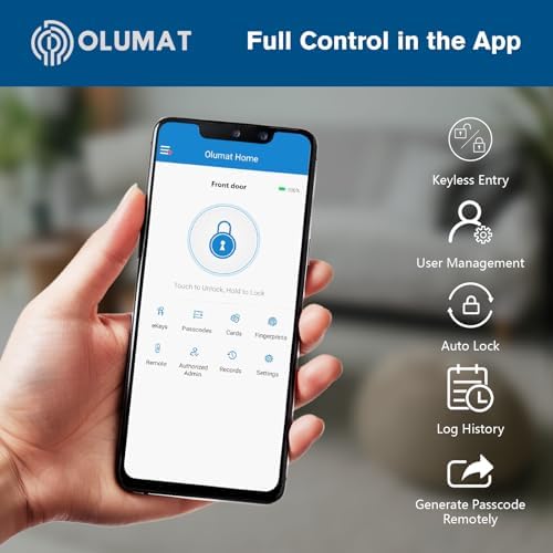 OluMat Keyless Entry Door Lock with Gateway Deadbolt