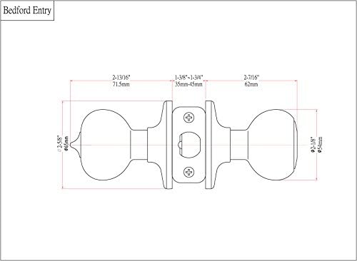 2-Piece Bedford Polished Chrome Entry Knob and Deadbolt Set