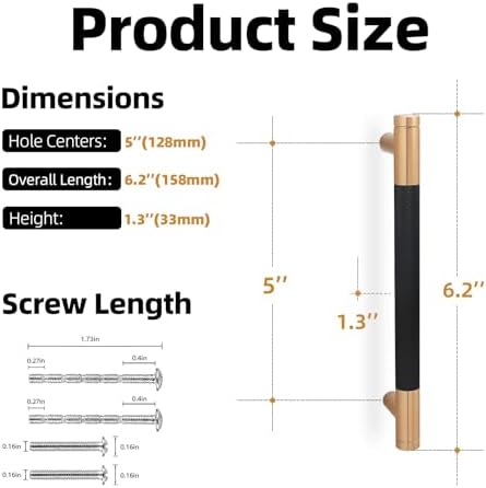 10-Piece Matte Black Champagne Bronze Cabinet Pulls