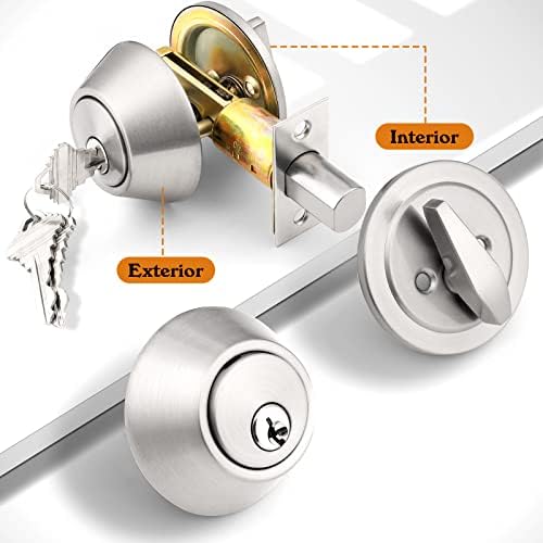 Probrico 3-Pack Keyed Alike Deadbolts Combo Packs