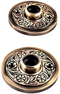 Pair of Victorian Rose Desktop Knobs antique brass Pack of 3