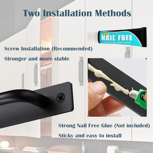 Durable Aluminum Alloy Barn Door Handles 2-Piece Set