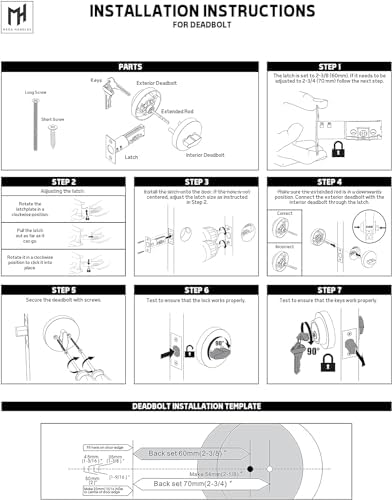 Mega Handles SUANA Deadbolt - Modern Entry Deadbolt Lock