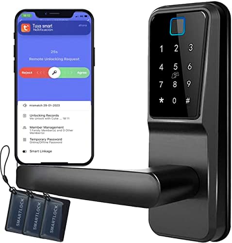 Fingerprint Door Lock Keyless Entry Smart Security 2-Year Warranty