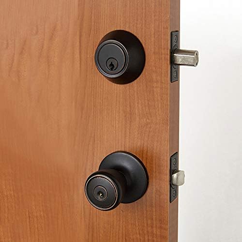 Design House 728733 6-Way Universal Entry Door Knob with Deadbolt