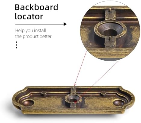 6-Piece Antique Brass Cabinet Knob Set with Backplate