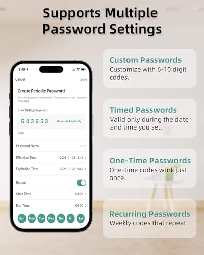 Onemake Keypad Fingerprint Deadbolt Smart Door Lock with Keyless Entry