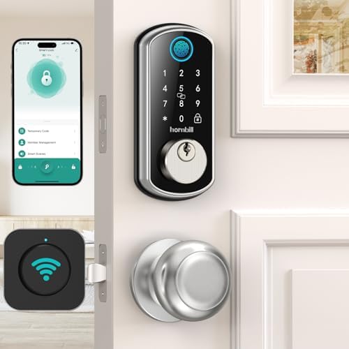 Hornbill Smart WiFi Door Lock Set with Handle and Fingerprint