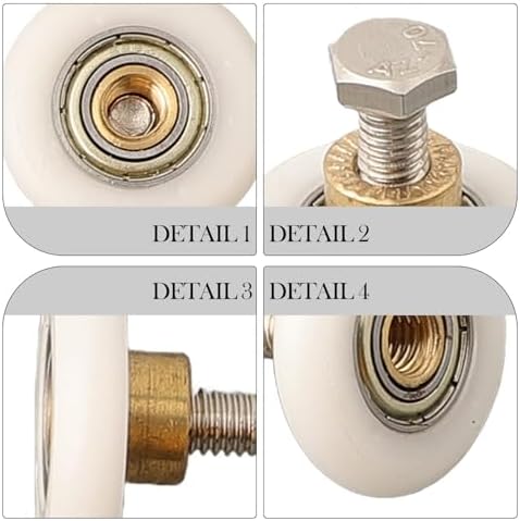 High-Quality Shower Door Rollers - 27mm Diameter