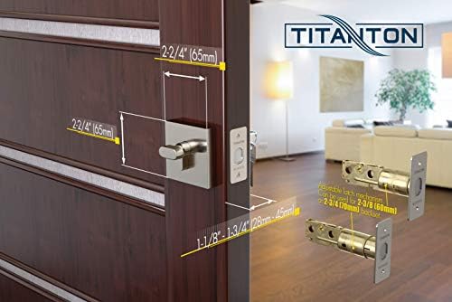 1901 Modern Deadbolt Set with SATIN Nickel Keys Adjustable Latch
