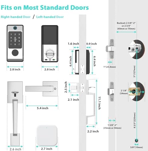 Miuedo Smart Deadbolt Front Door Lock with Keypad and Bluetooth