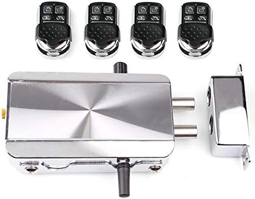 Faddare Electronic Intelligent Door Lock Kit with 4 Remote Control Silver