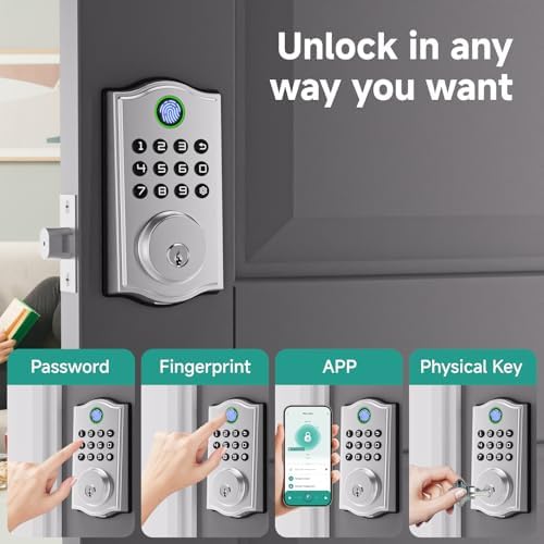 Smart Deadbolt Lock with Alexa Voice Control and Keyless Entry