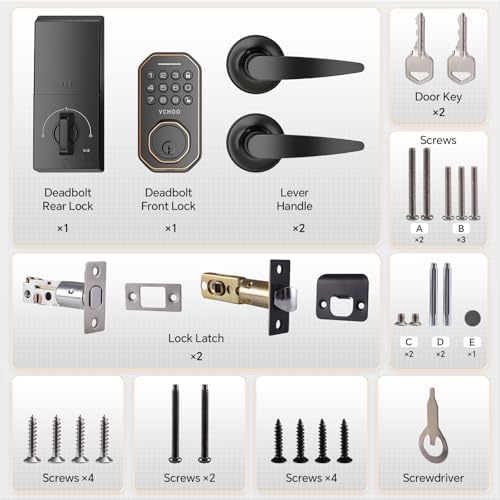 Smart Door Lock with Handle Set Oil Rubbed Bronze