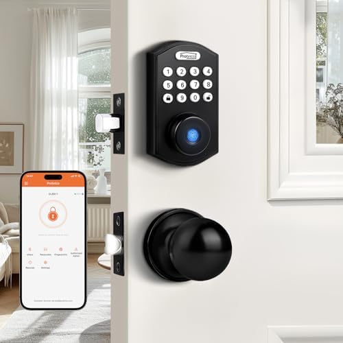 Probrico Smart Fingerprint Door Lock Black